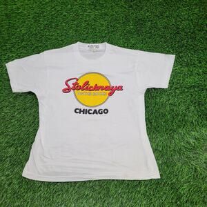 Vintage 80s Stolichnaya Shirt Womens Small 18x24 Chicago USA